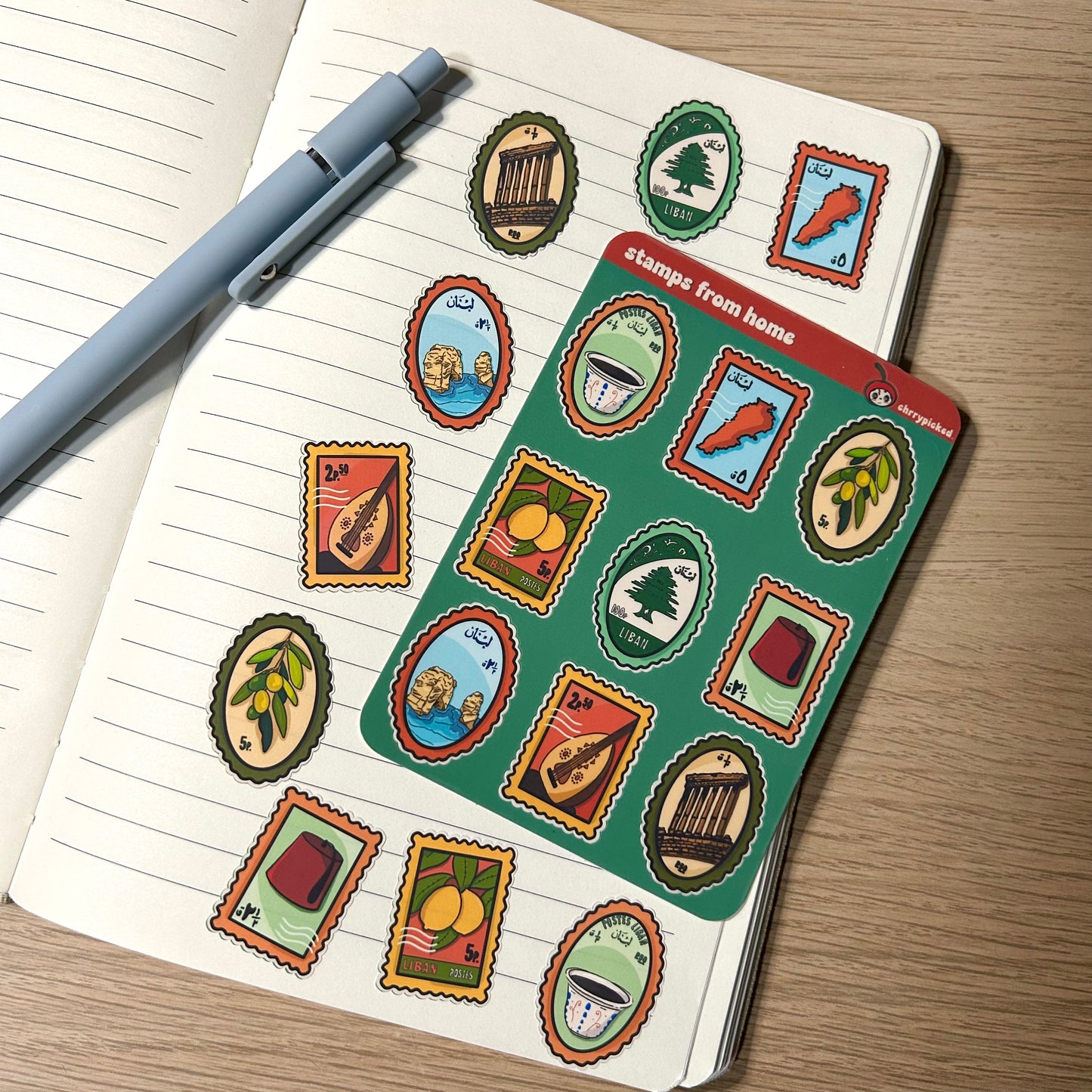 Stamps from Home - Lebanon Stamp Mini Sticker Sheet