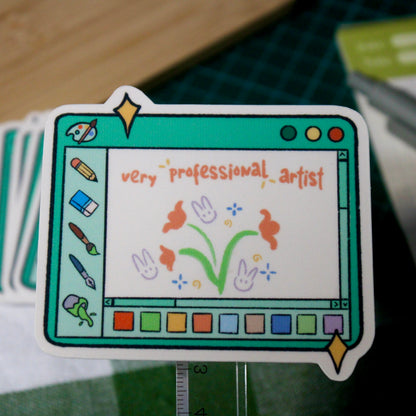 Very Professional Artist MS Paint Vinyl Sticker