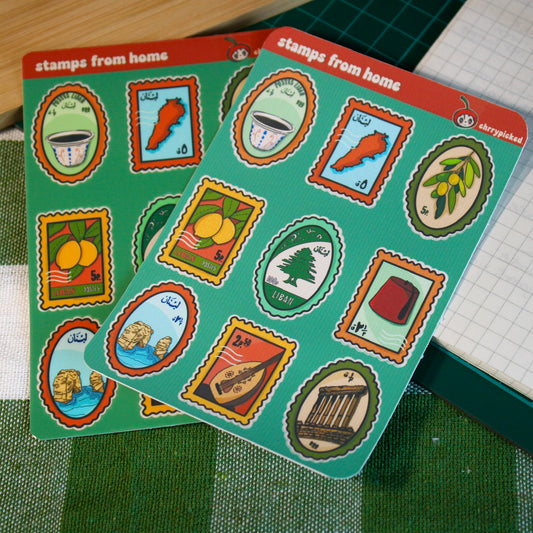 Stamps from Home - Lebanon Stamp Mini Sticker Sheet