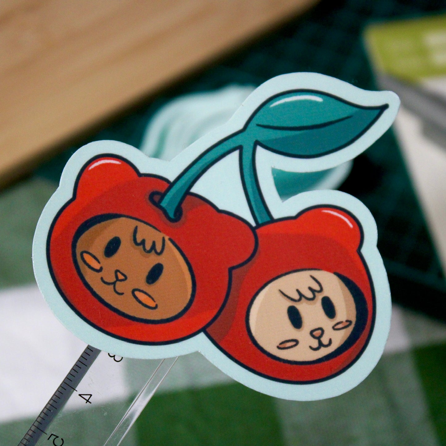 Cherry Bears Vinyl Sticker