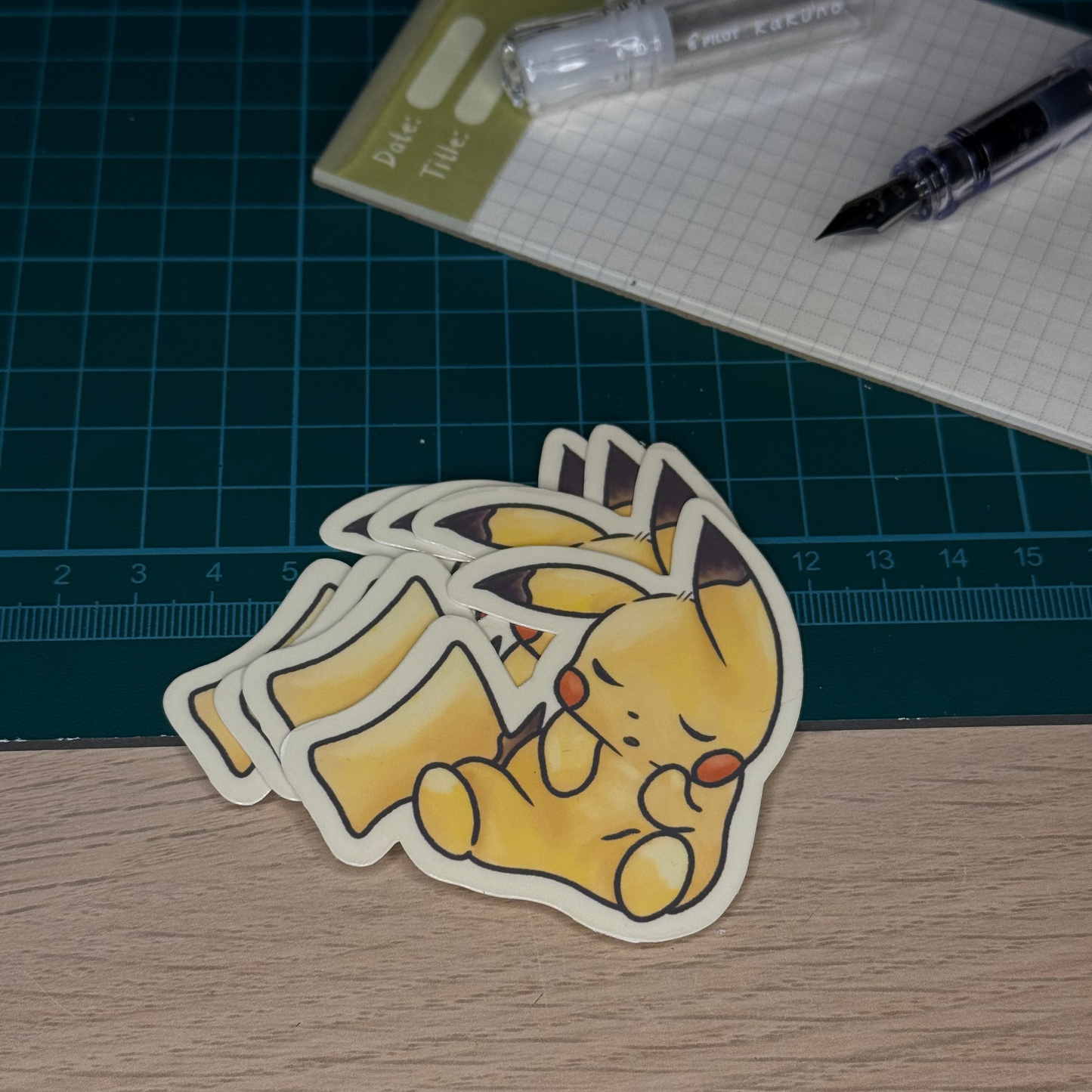 Sleepy Pikachu Vinyl Sticker