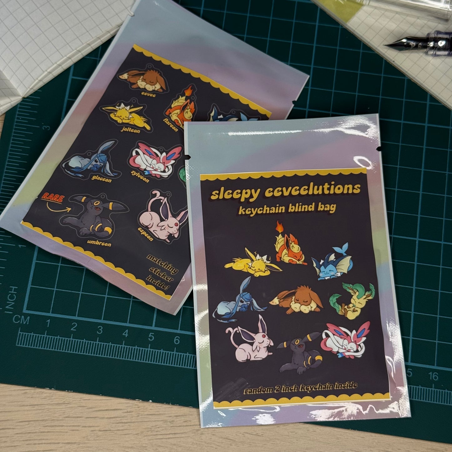 Sleepy Eeveelutions Mystery Keychain Blind Bag