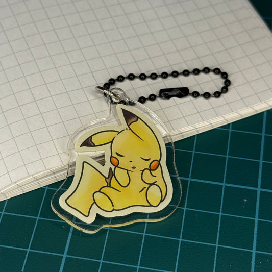 Sleepy Pikachu Mini Acrylic Charm