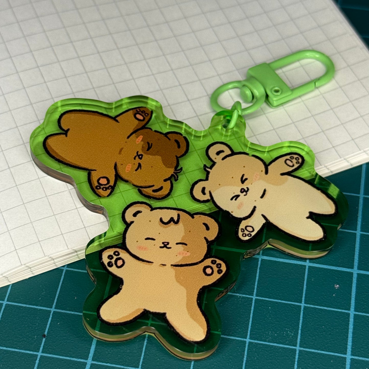 Three Little Bears Acrylic Keychain