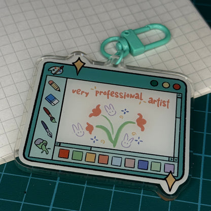 Very Professional Artist Acrylic Keychain
