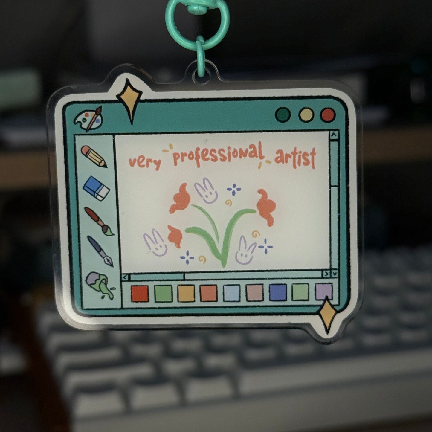 Very Professional Artist Acrylic Keychain