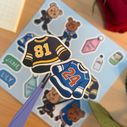 Heated Rivalry Teddy Bear Sticker Sheet