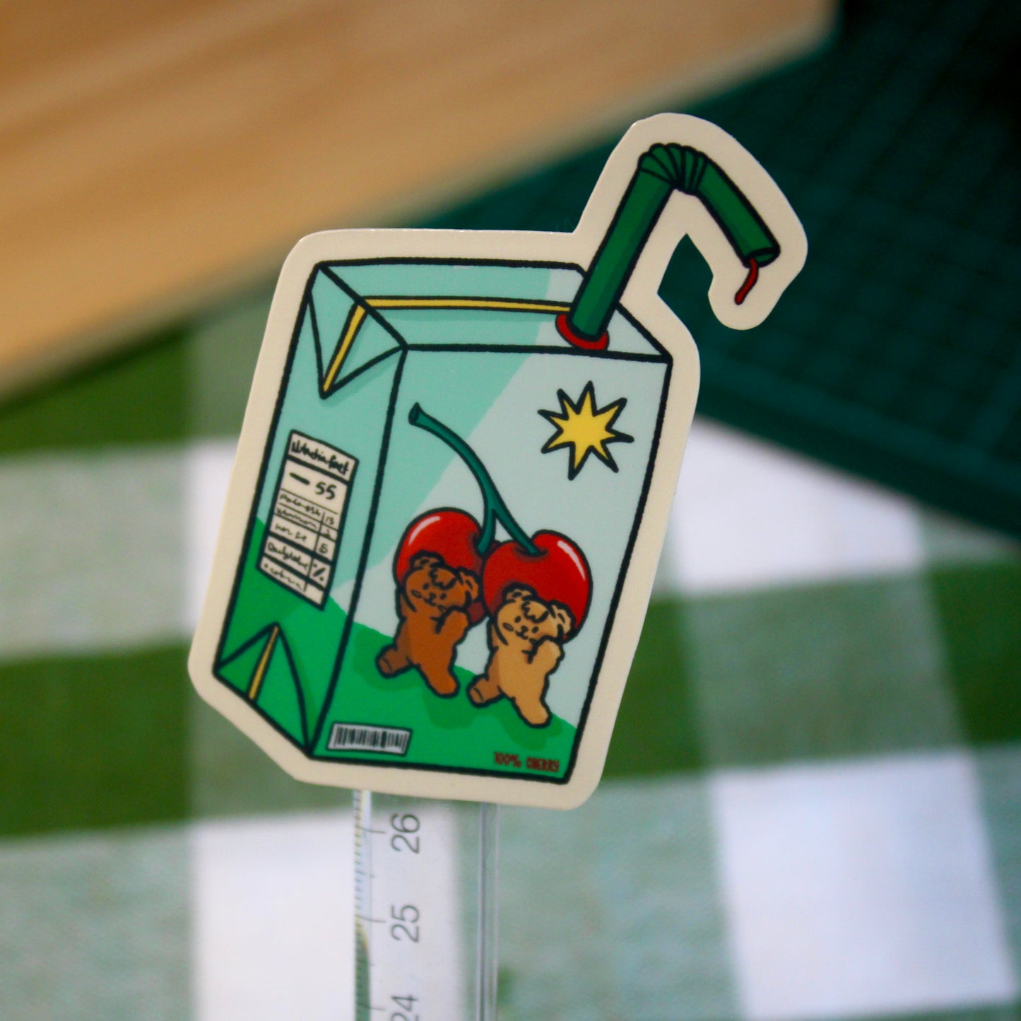 Cherry Juice Box Vinyl Sticker