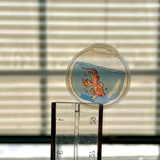 Fish Bowl Translucent Vinyl Sticker