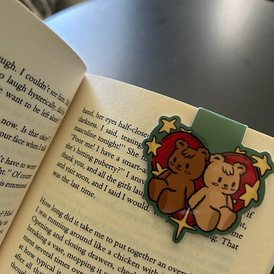 Twin Bears Magnetic Bookmark