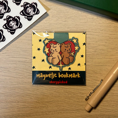 Twin Bears Magnetic Bookmark