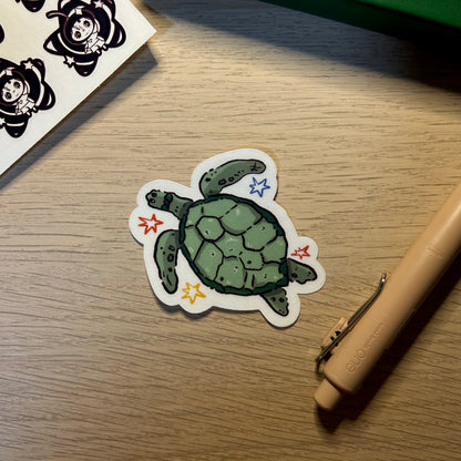 Turtle Translucent Vinyl Sticker