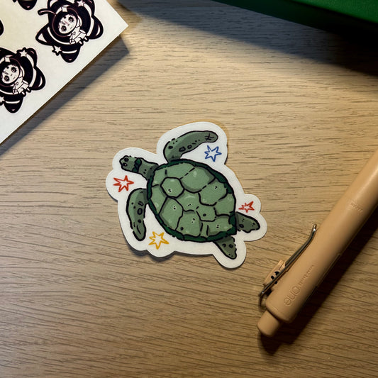 Turtle Translucent Vinyl Sticker